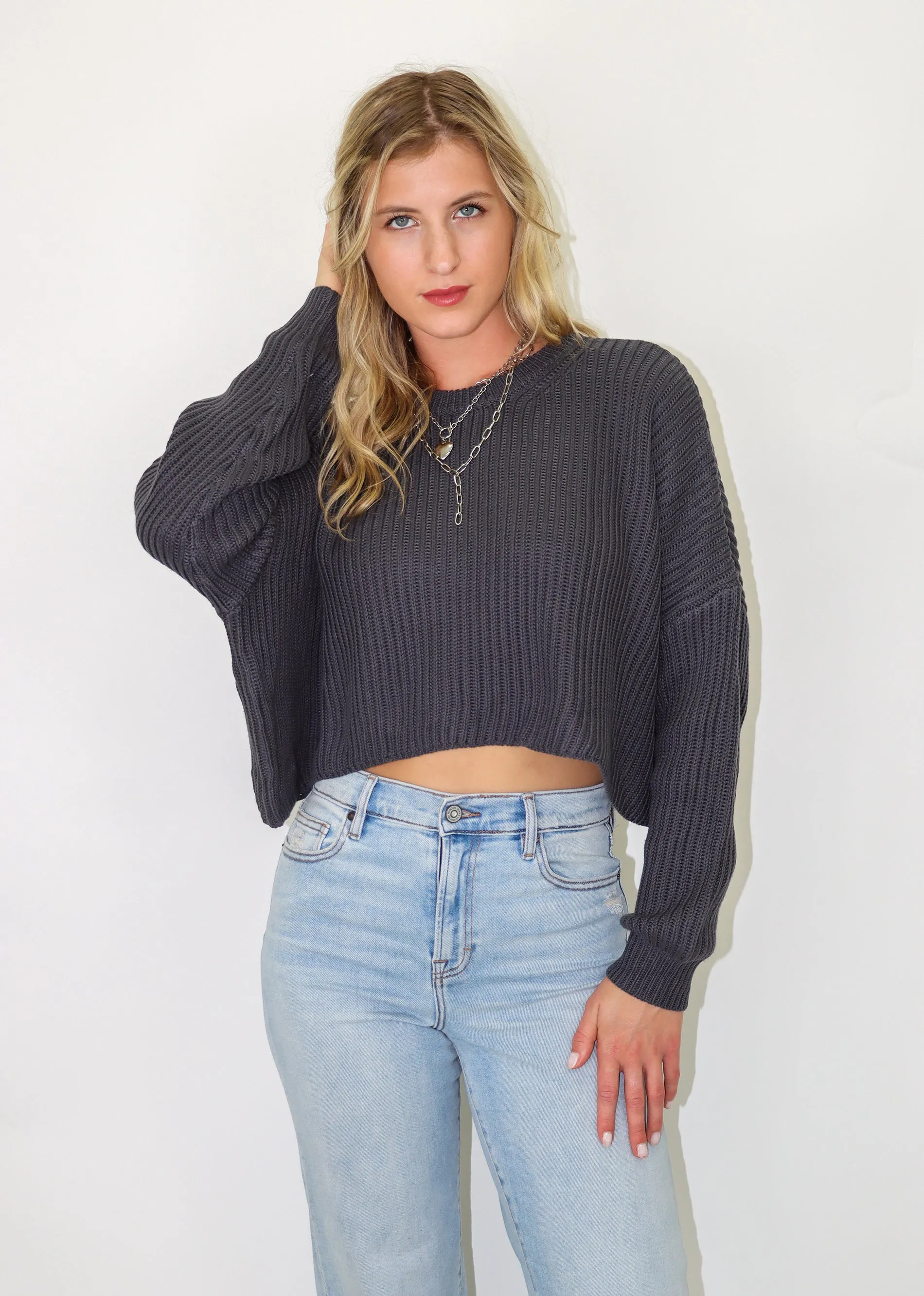 No Secret Sweater ★ Slate Grey