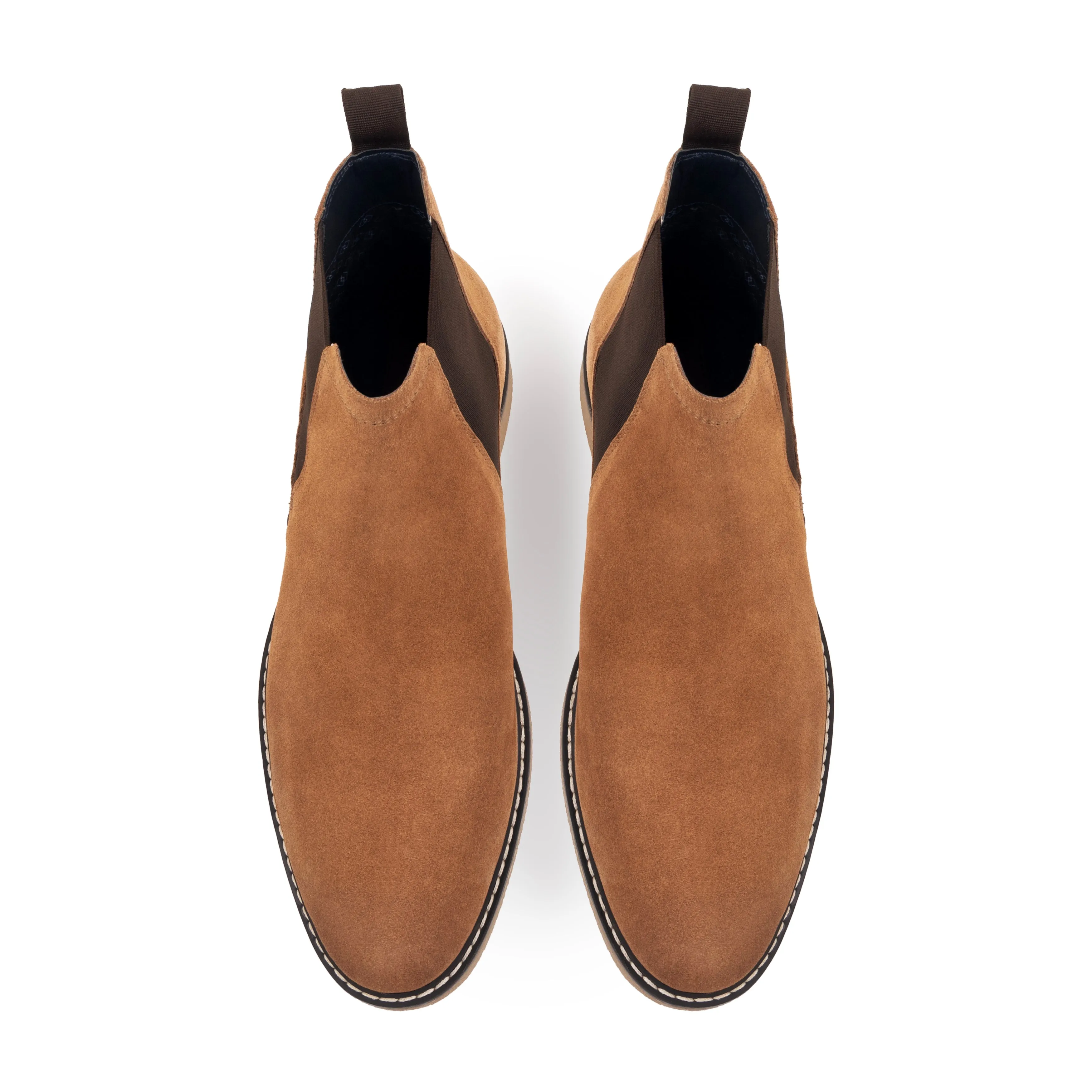 Pimlico Suede Leather Chelsea Boot - Cognac
