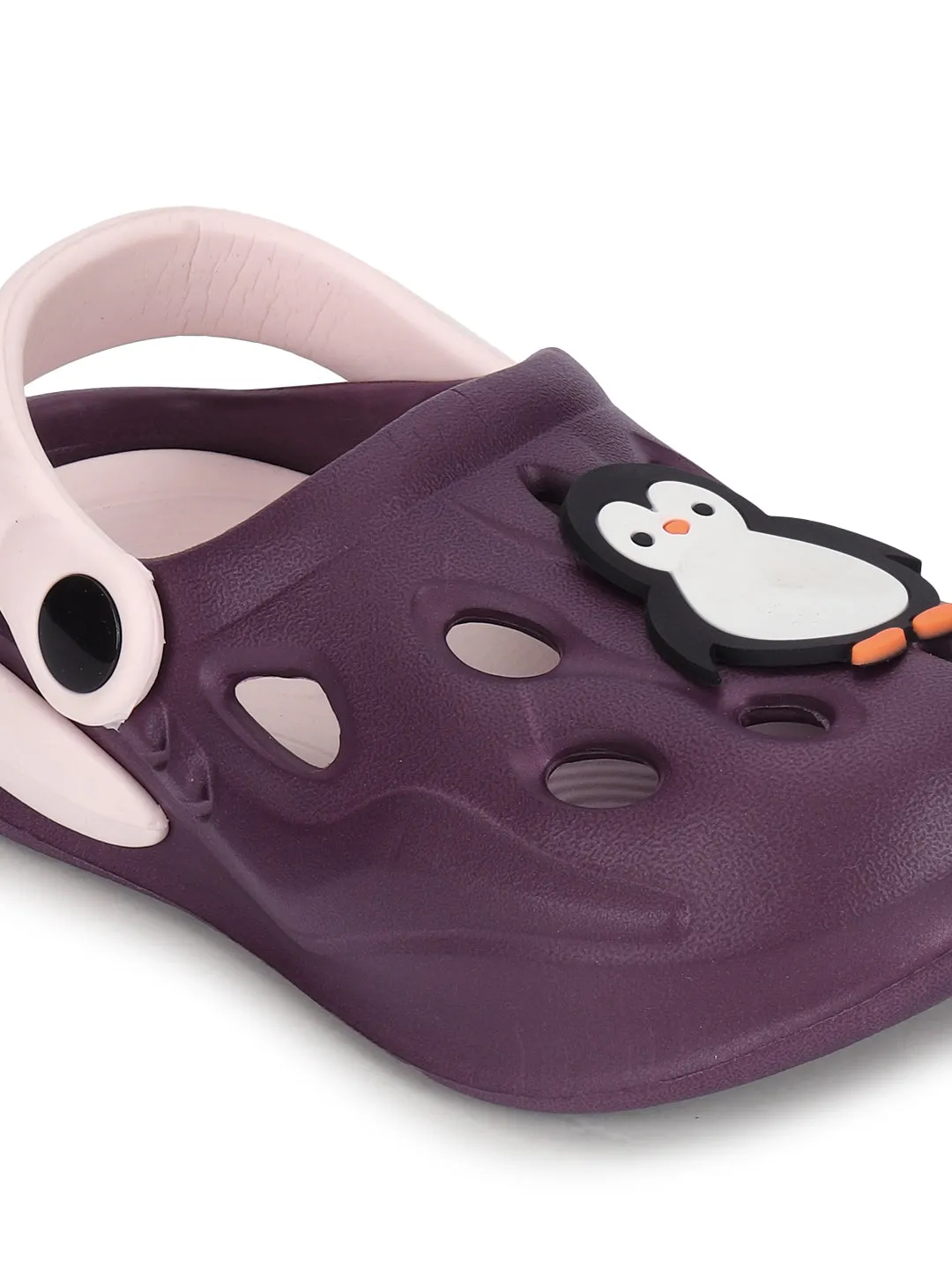 Purple Pink Stylish Slip-On Clogs For Kids-Unisex (TC-LCLOG4-PURPNK)