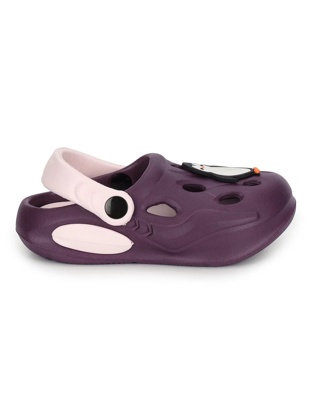 Purple Pink Stylish Slip-On Clogs For Kids-Unisex (TC-LCLOG4-PURPNK)