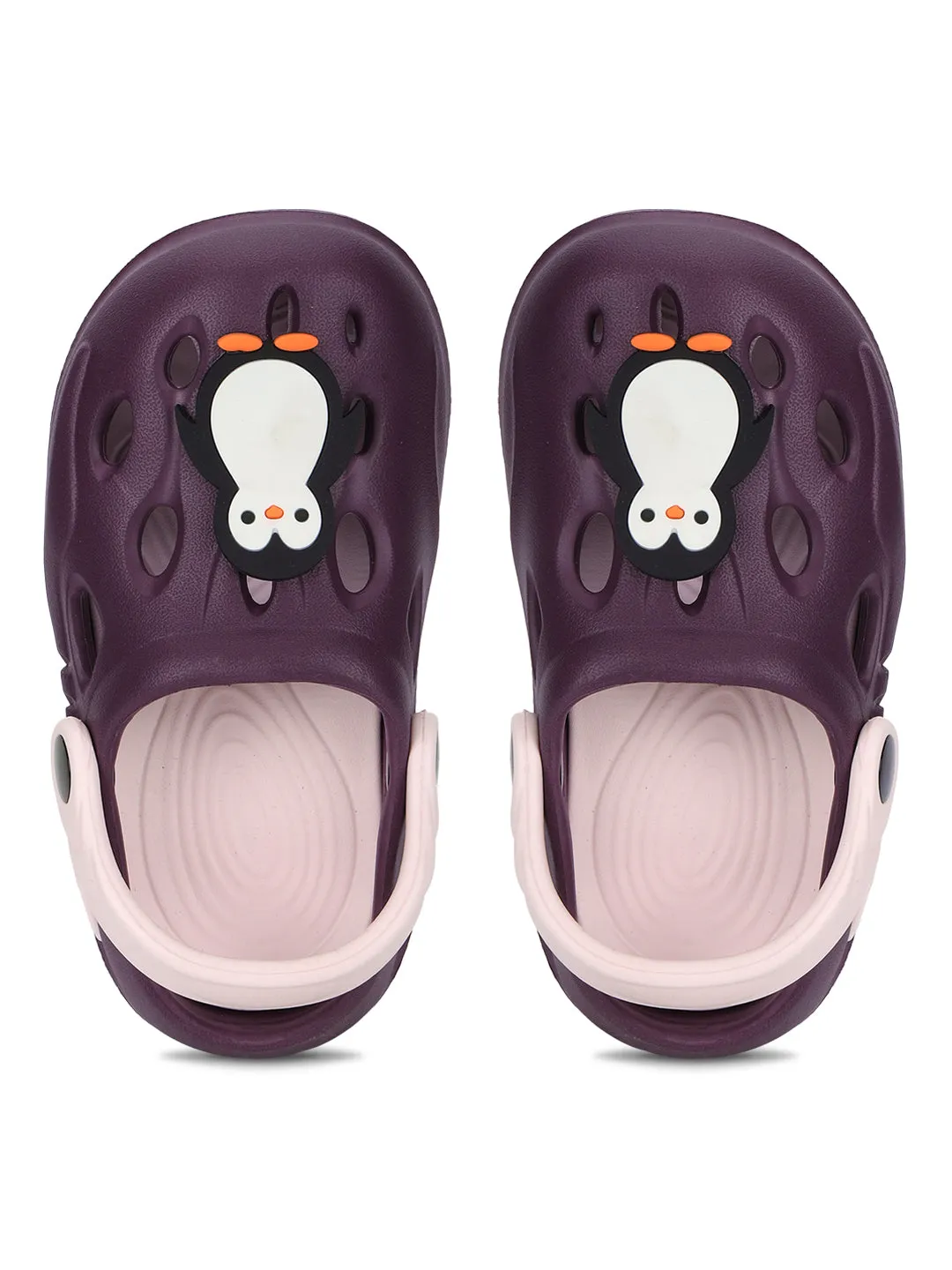 Purple Pink Stylish Slip-On Clogs For Kids-Unisex (TC-LCLOG4-PURPNK)