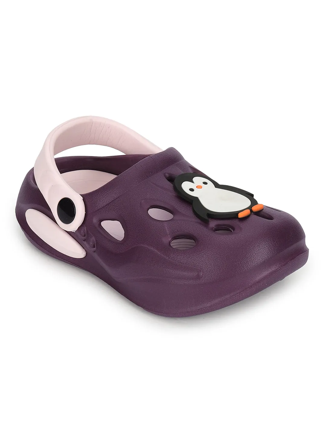 Purple Pink Stylish Slip-On Clogs For Kids-Unisex (TC-LCLOG4-PURPNK)