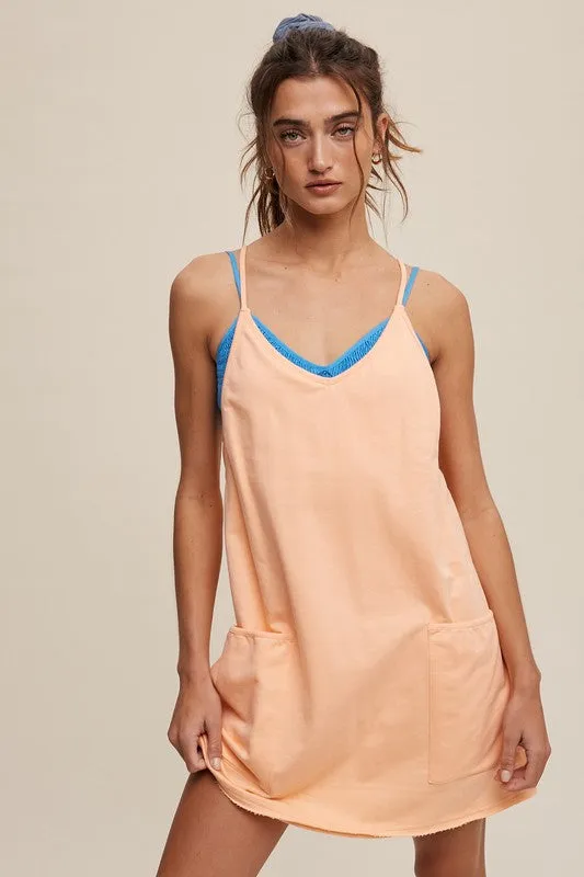 Relaxed Tank Dress with Built-In Romper Lining
