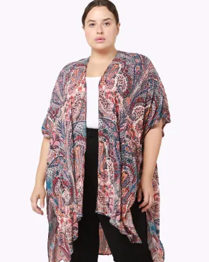 Siai Printed Kimono | Brown / Red