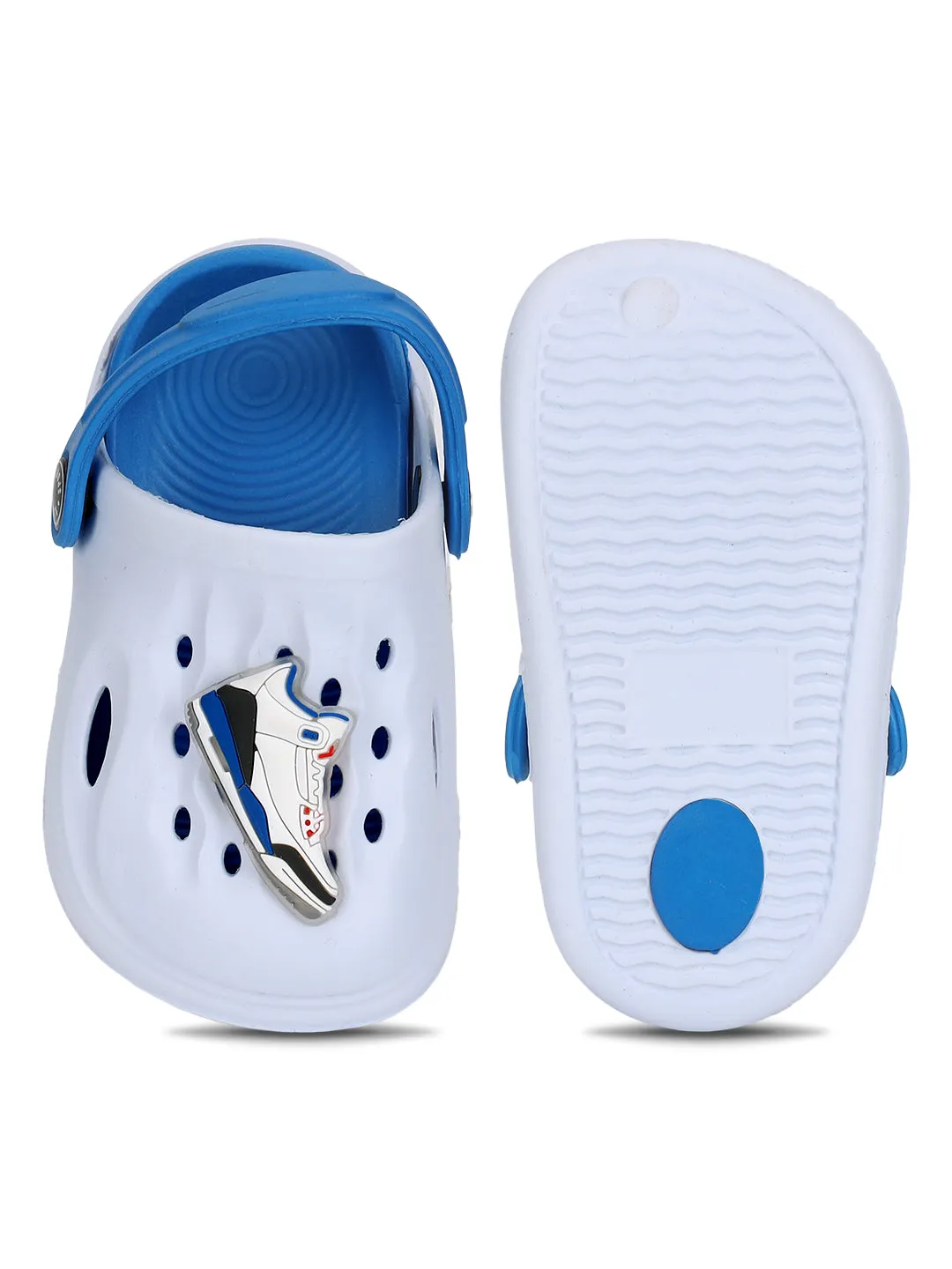 Sky Blue Stylish Slip-On Clogs For Kids-Unisex (TC-LCLOG2-SKYBLU)