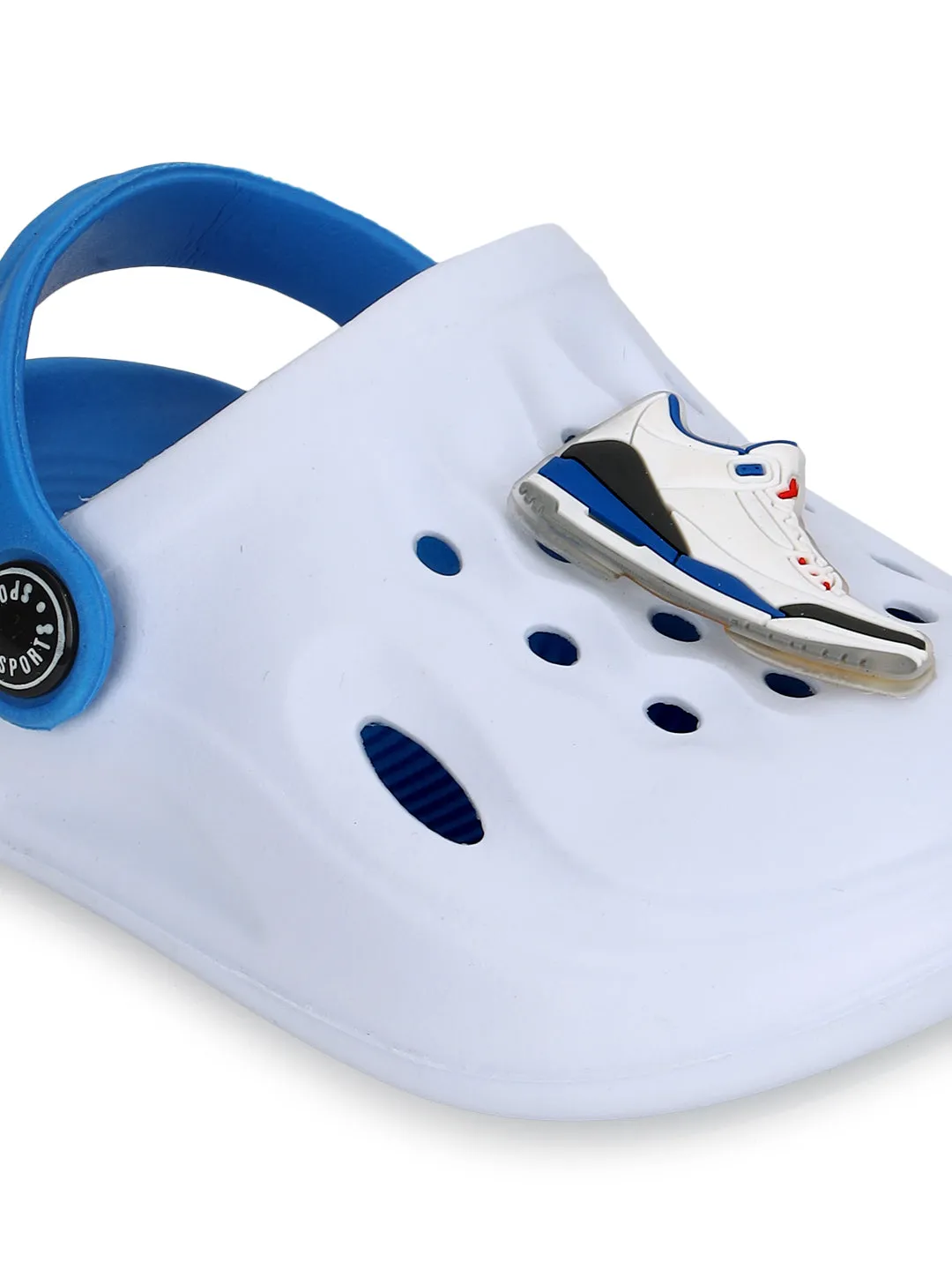 Sky Blue Stylish Slip-On Clogs For Kids-Unisex (TC-LCLOG2-SKYBLU)