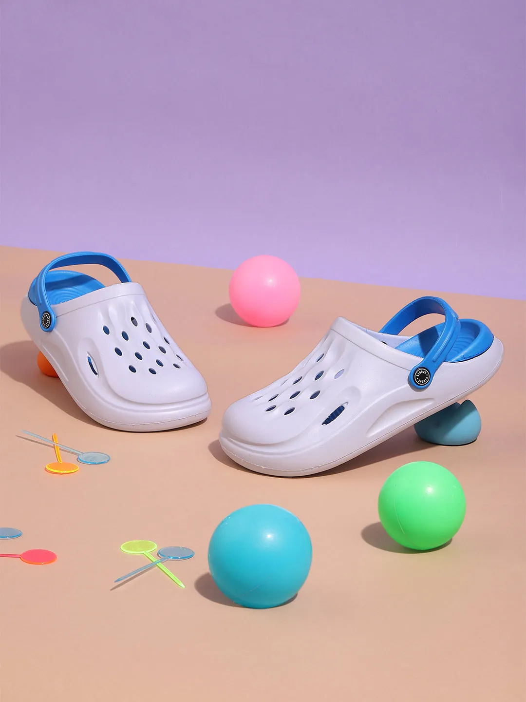 Sky Blue Stylish Slip-On Clogs For Kids-Unisex (TC-LCLOG3-SKYBLU)