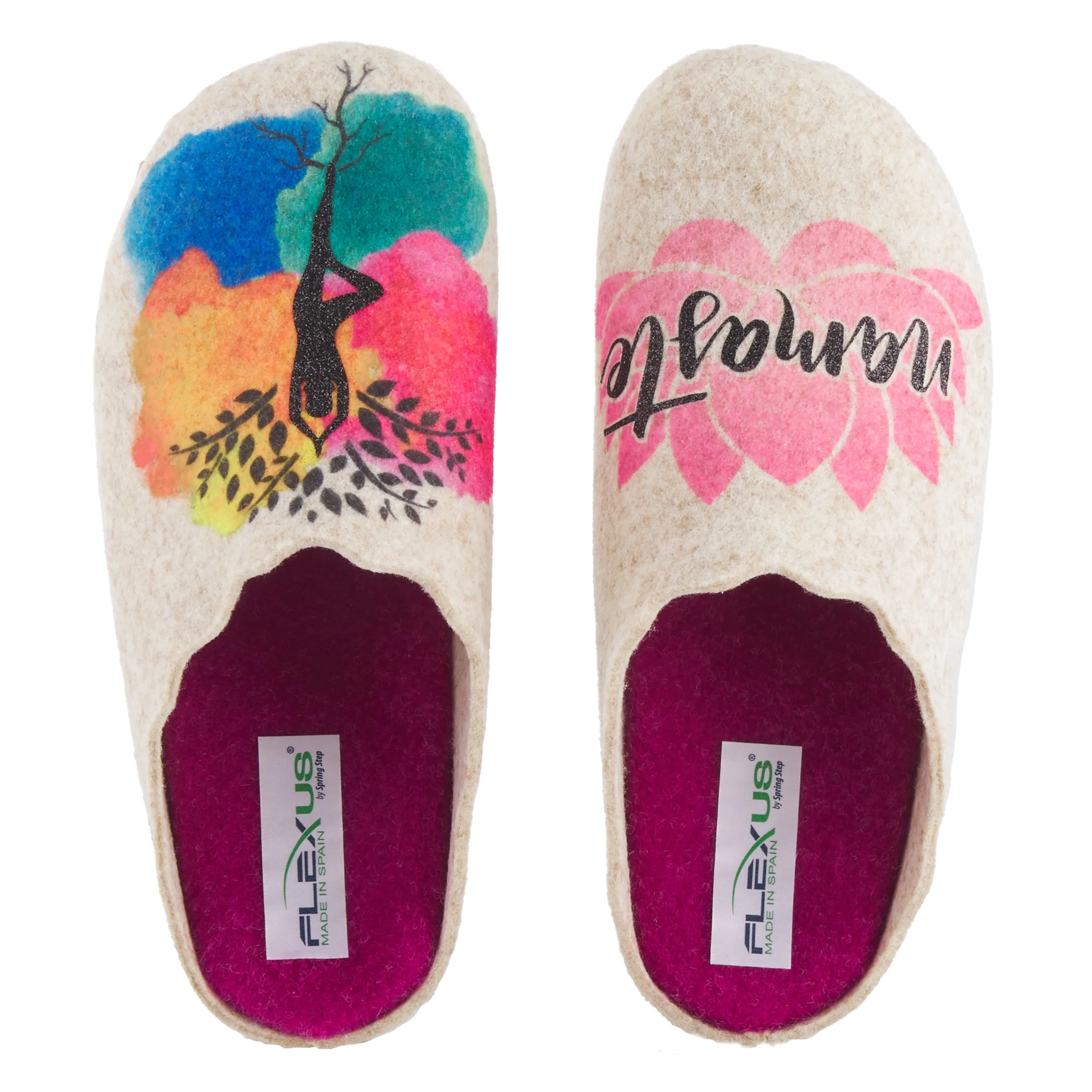 Spring Step Shoes  Flexus Namaste Slipper Women’s Felt Indoor/Outdoor 1" Heel