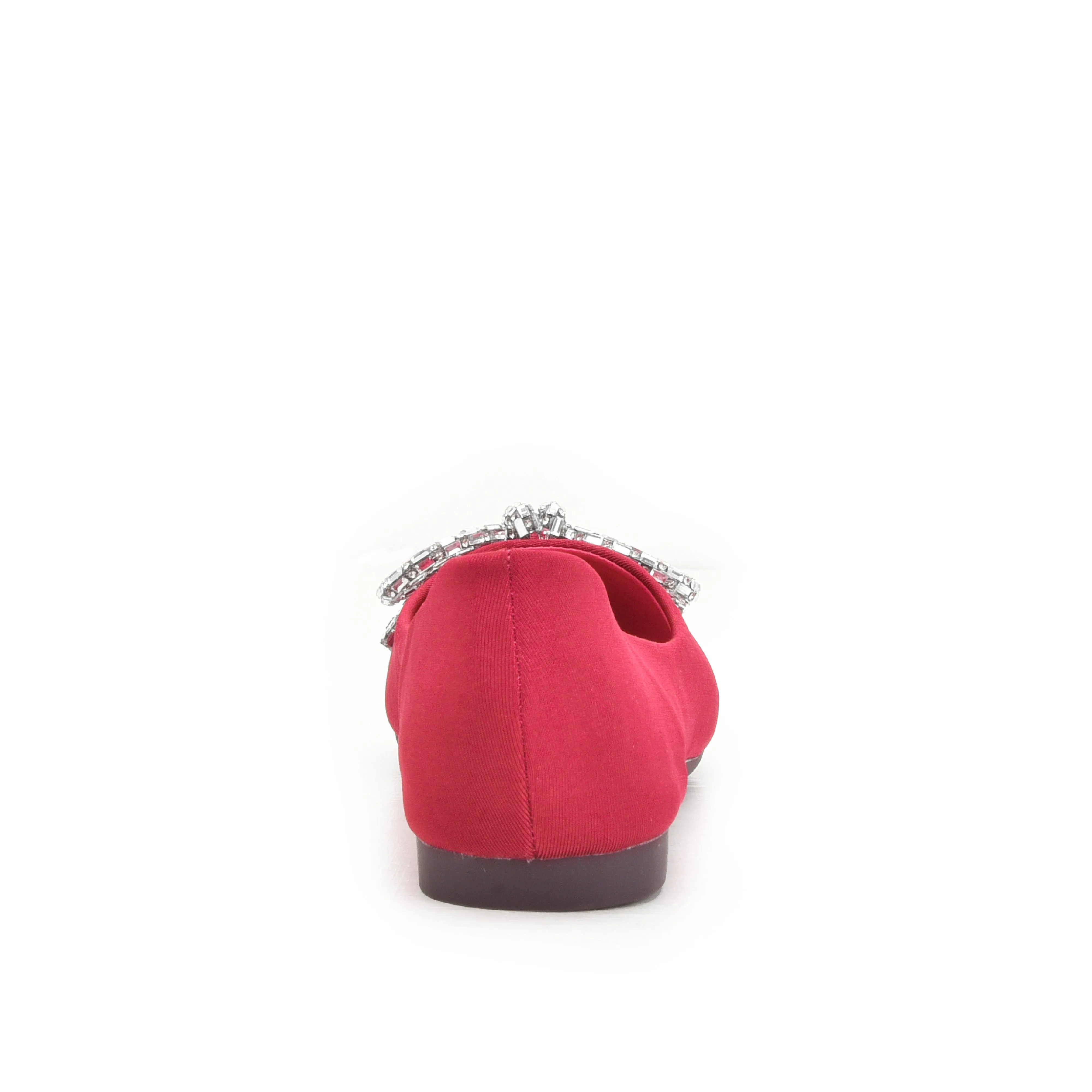Stylish Red Embellished Ballet Flats | 425N-M