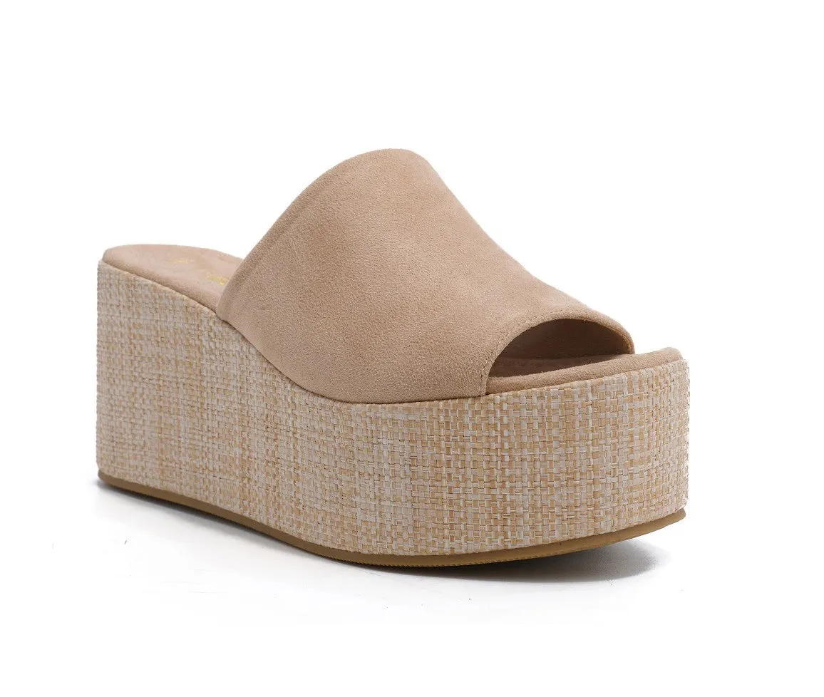 TRIBE Taupe Faux Suede