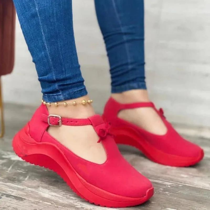 Women Shoes Platform Increase Casual Shoes Solid Color Round Toe Loafers