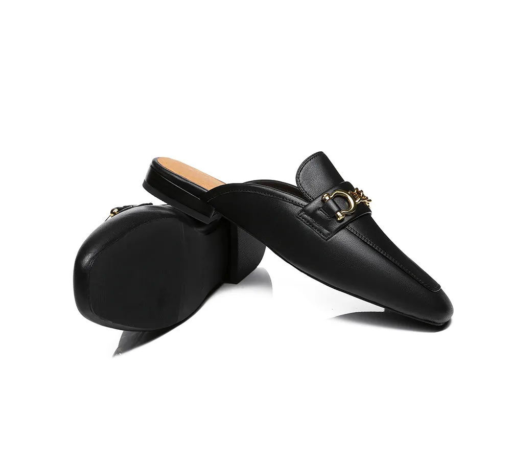Women Slide Sheepskin Leather Slip-on Flats Grier