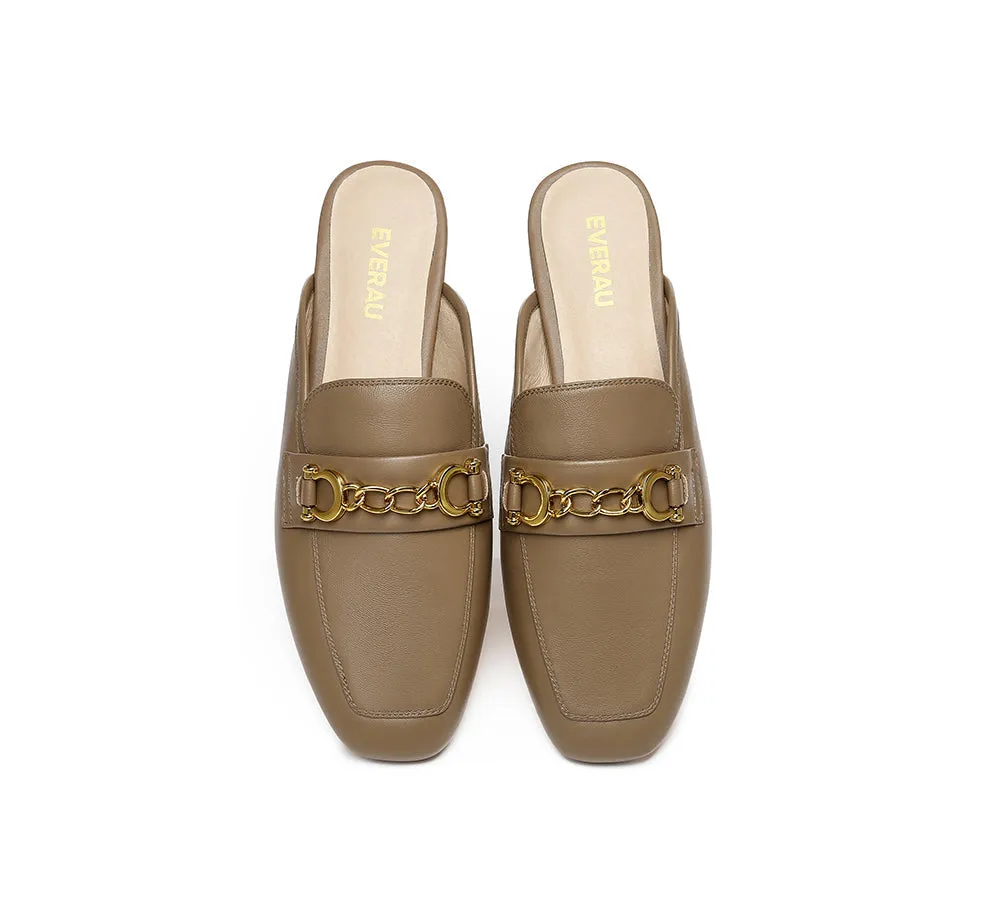 Women Slide Sheepskin Leather Slip-on Flats Grier