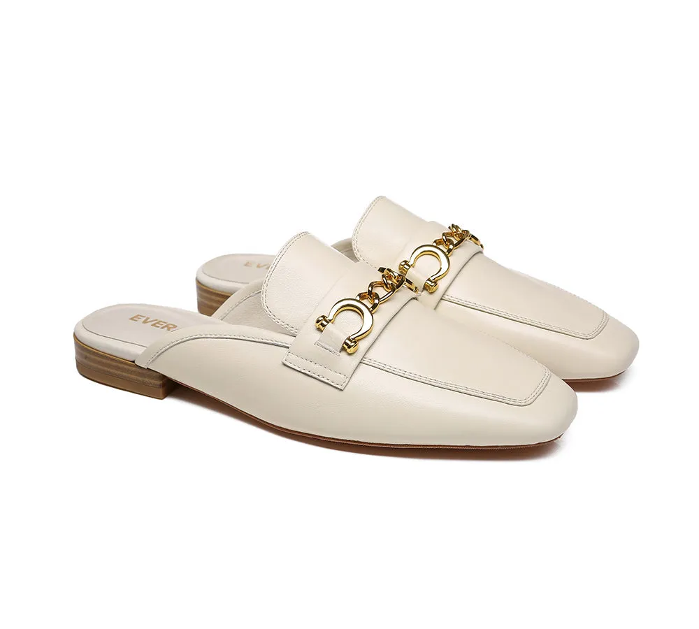 Women Slide Sheepskin Leather Slip-on Flats Grier