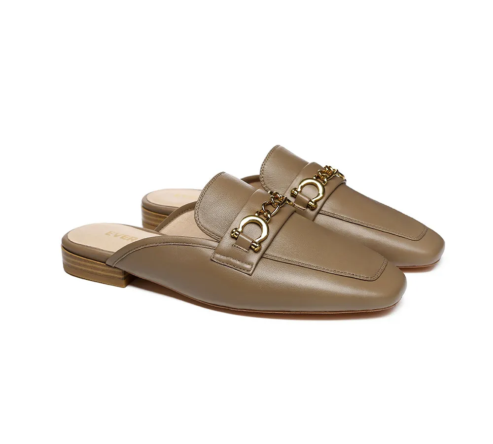 Women Slide Sheepskin Leather Slip-on Flats Grier