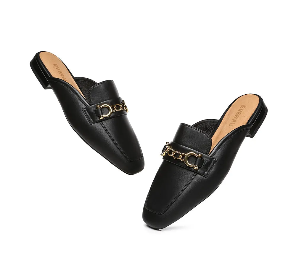 Women Slide Sheepskin Leather Slip-on Flats Grier