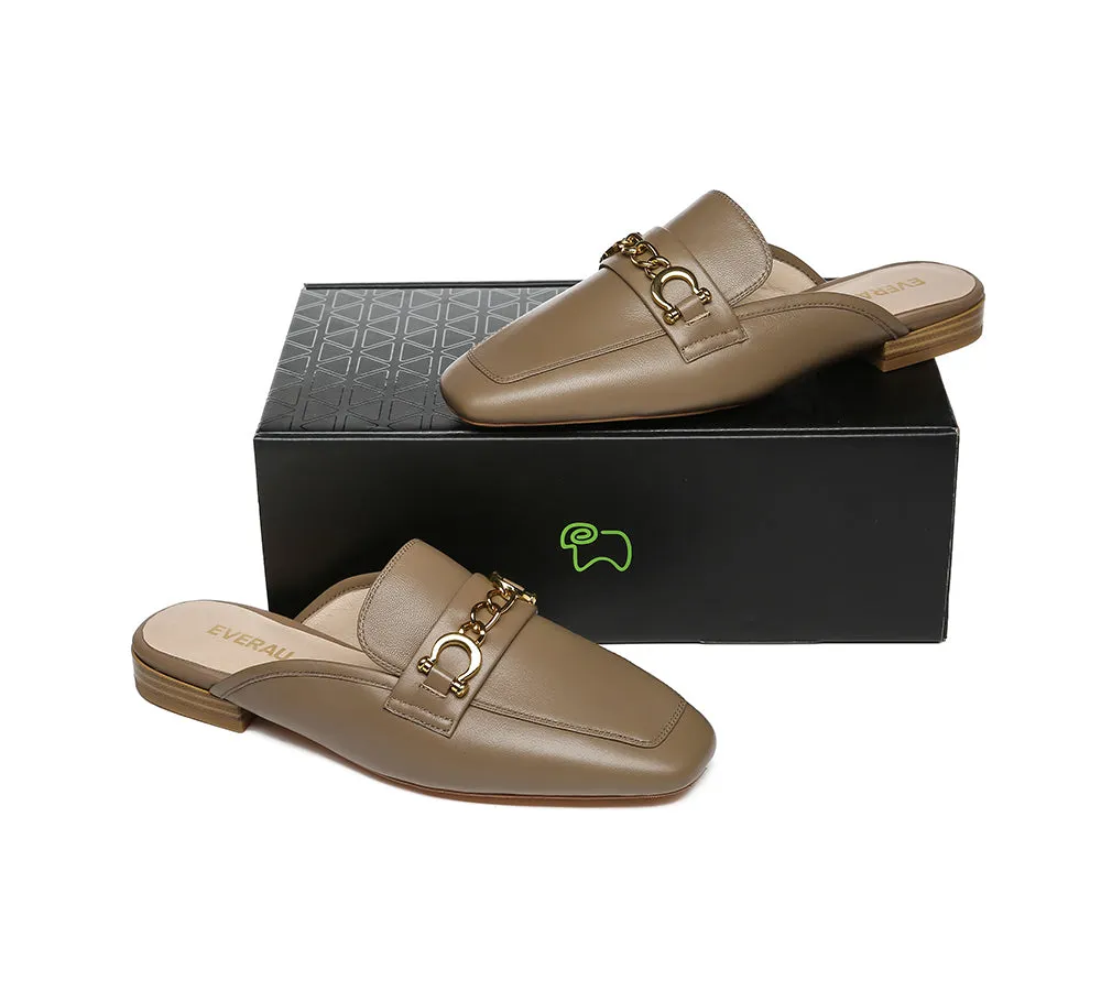 Women Slide Sheepskin Leather Slip-on Flats Grier