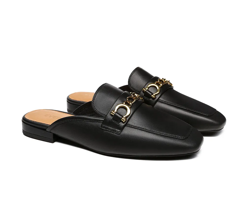 Women Slide Sheepskin Leather Slip-on Flats Grier