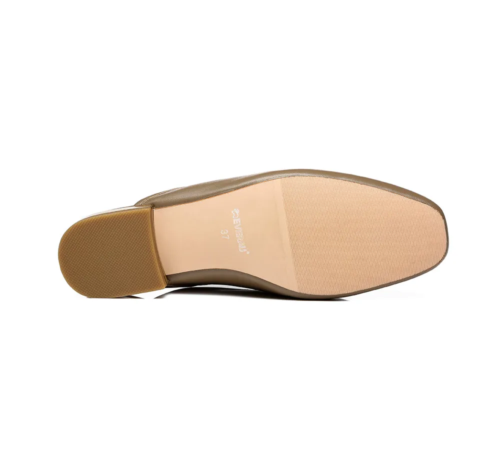 Women Slide Sheepskin Leather Slip-on Flats Grier