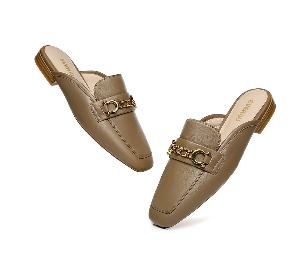 Women Slide Sheepskin Leather Slip-on Flats Grier