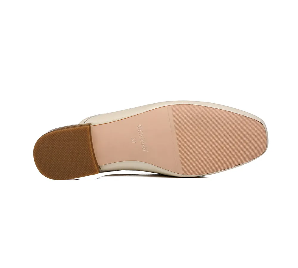 Women Slide Sheepskin Leather Slip-on Flats Grier