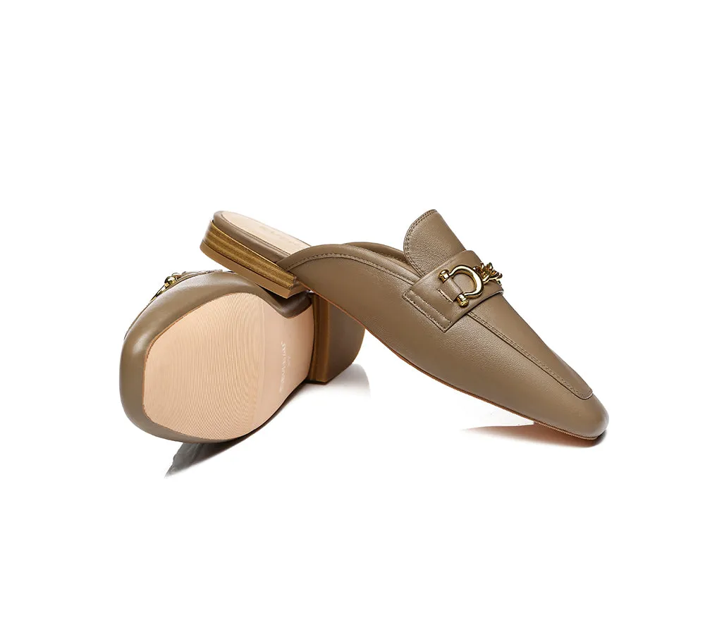 Women Slide Sheepskin Leather Slip-on Flats Grier