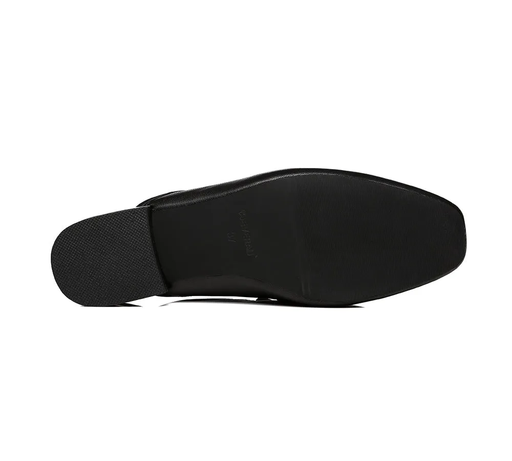 Women Slide Sheepskin Leather Slip-on Flats Grier