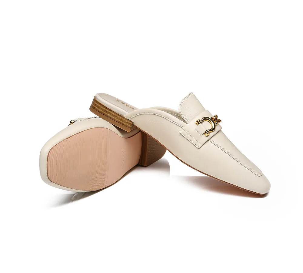 Women Slide Sheepskin Leather Slip-on Flats Grier