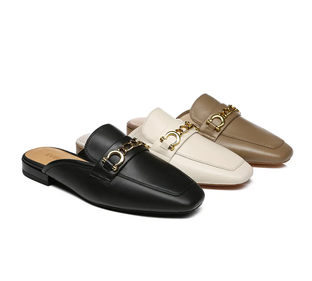 Women Slide Sheepskin Leather Slip-on Flats Grier