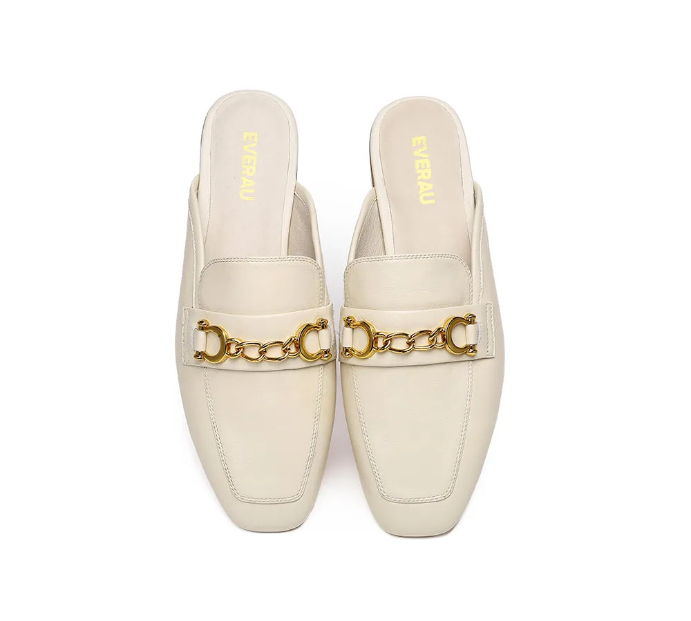 Women Slide Sheepskin Leather Slip-on Flats Grier