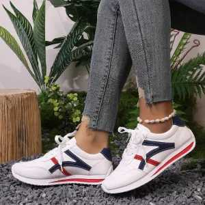 Women Sneakers Summer Casual Walking Shoes for Women Flat Lace Up High Quality Sneakers Fashion Wild Flat-bottomed Loafers