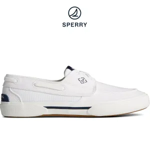 Women's Pier Wave Washed Heavy Twill Boat Sneakers - White (STS88552)