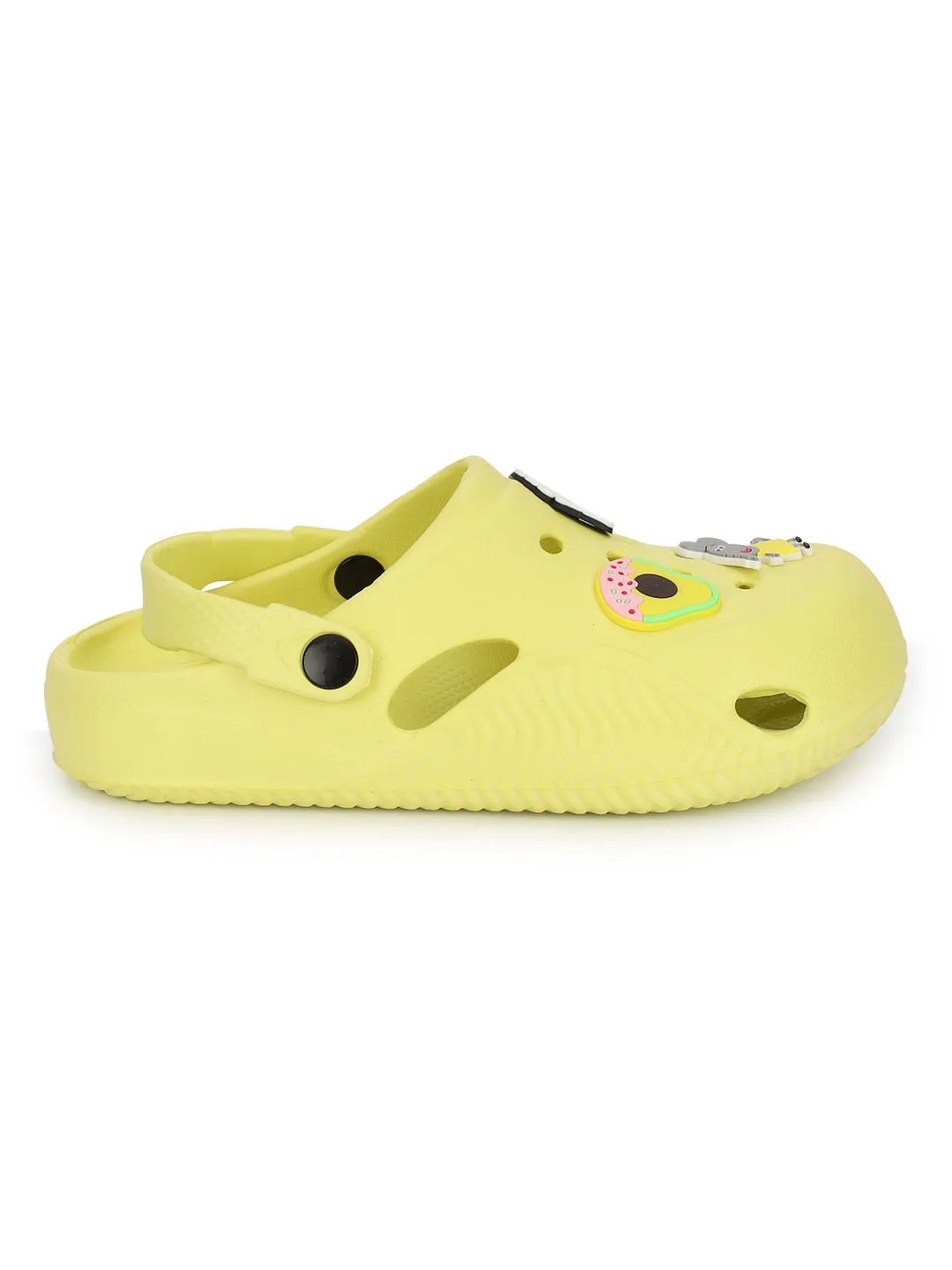 Yellow Stylish Slip-On Clogs For Kids-Unisex (TC-LCLOG1-YEL)