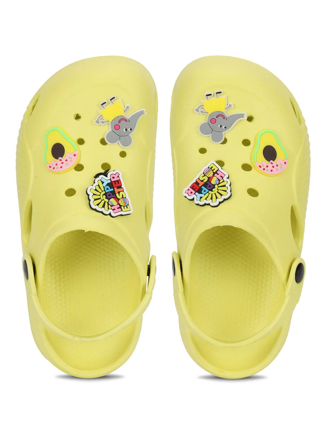 Yellow Stylish Slip-On Clogs For Kids-Unisex (TC-LCLOG1-YEL)