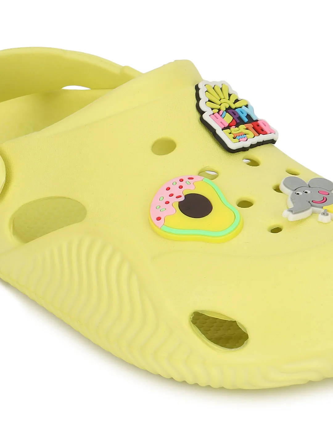 Yellow Stylish Slip-On Clogs For Kids-Unisex (TC-LCLOG1-YEL)