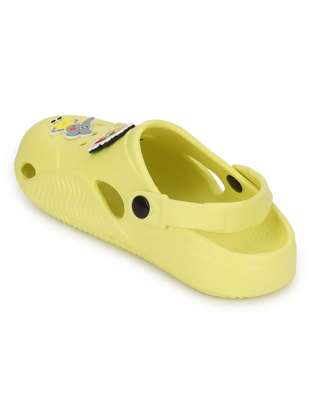 Yellow Stylish Slip-On Clogs For Kids-Unisex (TC-LCLOG1-YEL)